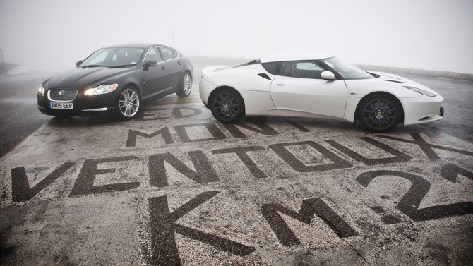 Lotus Evora и Jaguar XF S Diesel