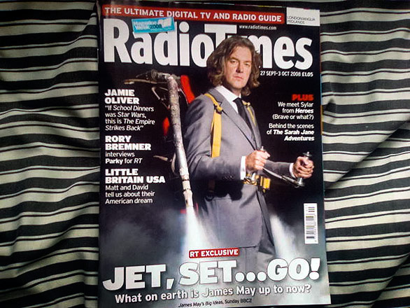 Джеймс Мэй на обложке журнала RadioTimes